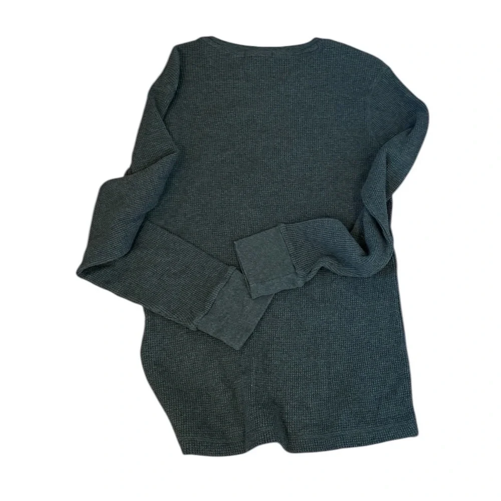 Polo Ralph Lauren Mens Thermal Shirt Long Sleeve Waffle Knit Olive‎ Pony Money M